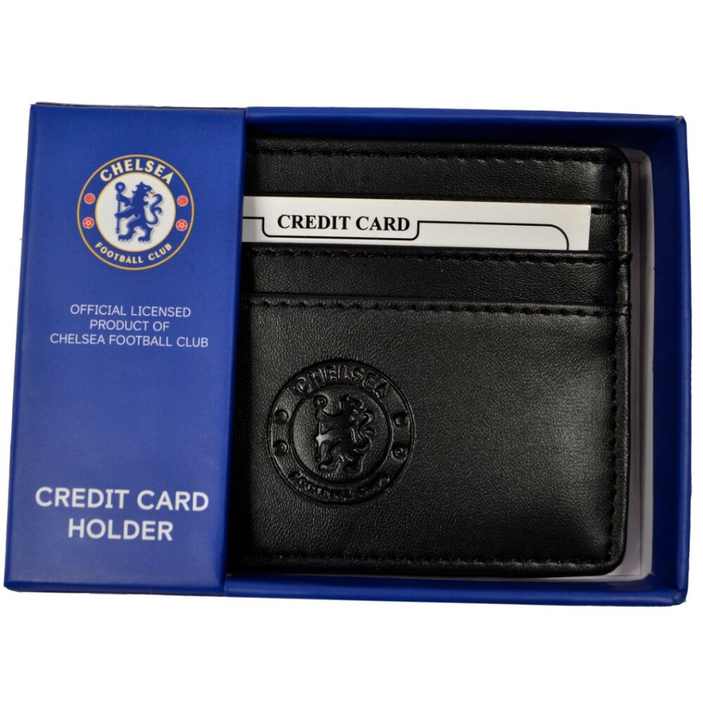 Chelsea FC Official Black Credit Card Holder Wallet
